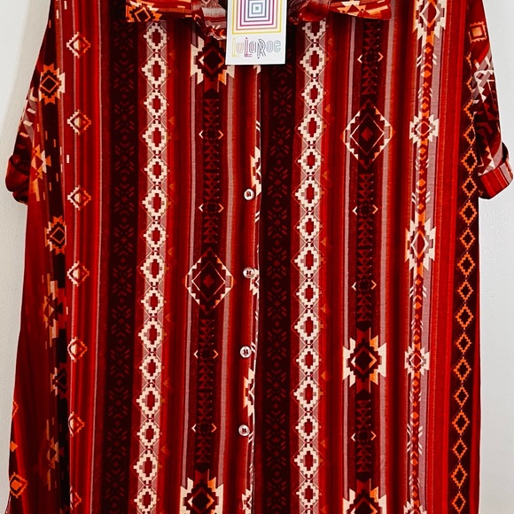 NWT LuLaRoe Charlie Button Down Women's Top Size Medium - Picture 3 of 6